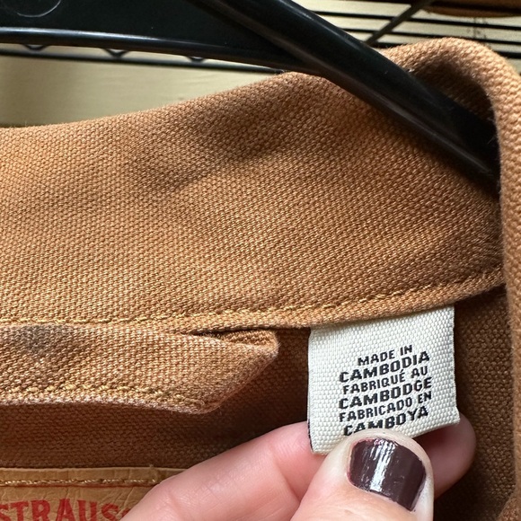 LEVI STRAUSS & CO Vintage Tan Denim Jacket Standard Size Medium Button Down - Picture 4 of 12